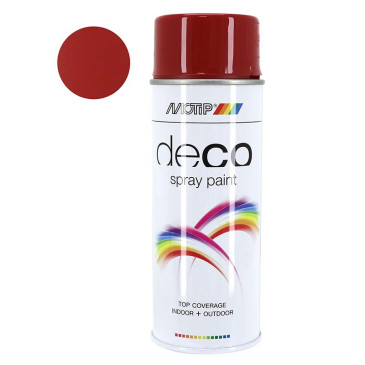 BOMBE DE PEINTURE MOTIP DECO GLYCERO BRILLANT ROUGE RUBIS AEROSOL 400ml (01630) 8711347016303