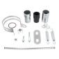 EXHAUST FOR 50cc MOTORBIKE VOCA CROSS CHROMED FOR RIEJU 50 MRT (TOP MOUNTING - RED ALUMINIUM SILENCER) 3700948184820