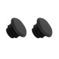 POIGNEE VTT / CITY NEWTON LOCK ON RUBBER NOIR L130mm AVEC BOUCHON (PAIRE) 3700948299722