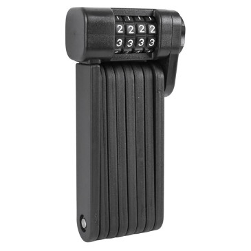ANTIVOL VELO / TROTTINETTE PLIABLE/PLIANT A COMBINAISON LONGUEUR 90cm NOIR (SUPPORT FIXATION INCLUS) -NIVEAU SECURITE 5- 8435764424816