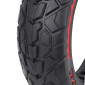 PNEU TROTTINETTE PLEIN CROSS 10 X 2.50 NOIR LISERET ROUGE (LARGEUR INTERIEUR 46mm) 8435764432453