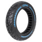 PNEU TROTTINETTE PLEIN CROSS 10 X 2.50/B34 NOIR LISERET BLEU ULTRALEGER (LARGEUR INTERIEUR 43mm) 8435764436468