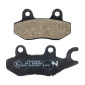 PLAQUETTE DE FREIN NEWFREN POUR KYMCO 50 AGILITY R10 2006>2014 4T, AGILITY R12 2007>2015 4T, 125 LIKE 2009>, 125 AGILITY RS 2009> AV/PEUGEOT 400 METROPOLIS 2017> AR (FFD0230BT) (TOURING ORGANIQUE) 8025832414650