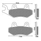 PLAQUETTE DE FREIN NEWFREN POUR KYMCO 50 AGILITY R10 2006>2014 4T, AGILITY R12 2007>2015 4T, 125 LIKE 2009>, 125 AGILITY RS 2009> AV/PEUGEOT 400 METROPOLIS 2017> AR (FFD0230BT) (TOURING ORGANIQUE) 8025832414650