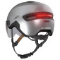 CASQUE VELO ADULTE ABUS URBAIN HUD-Y ACE ARGENT BRILLANT ECLAIRAGE INTEGRE TAILLE M (54-58cm) REGLAGE MOLETTE (COMPATIBLE S-PEDELEC) 4003318991660