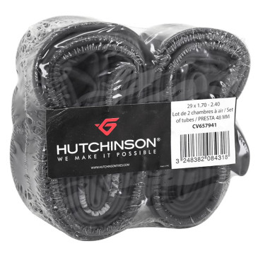 INNER TUBE FOR BICYCLE 29 x 1.70-2.35 HUTCHINSON -PRESTA VALVE- 48mm (PER 2) 3248382084318