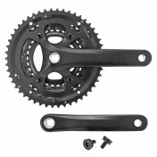 PEDALIER VTT P2R 8/9V. ALU NOIR 172.5mm 50-39-30 (BOITIER 110mm) PLATEAUX DEMONTABLES 3700948300275