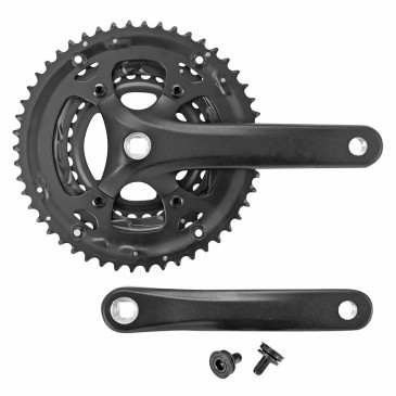 PEDALIER ROUTE P2R 8/9V. ALU NOIR 172.5mm 50-39-30 (BOITIER 116mm) PLATEAUX DEMONTABLES 3700948300275