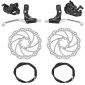 FREIN A DISQUE VTT MECANIQUE AVANT + ARRIERE P2R AVEC CABLE ET DISQUE 160mm + ADAPTATEUR 3700948301173