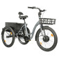 TRICYCLE ELECTRIQUE/VAE CITY LEADER FOX 24" LOVELO 2025 MIXTE GRIS MAT 3V SHIMANO NEXUS MOTEUR ROUE AV BAFANG 36V 45Nm BATTERIE 17,4Ah 