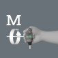 CLE TORX MANCHE EN T WERA 467 HF T6x100mm NOIR/VERT (VENDU A L'UNITE) -MARQUE ALLEMANDE POUR LES ATELIERS- 4013288208217