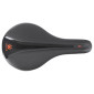 SELLE NEWTON JUNIOR ICHNOS RACING NOIR DECO ROUGE 256X140MM RAIL ACIER 3700948300503