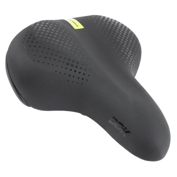 SELLE CITY NEWTON MODERATE A MEMOIRE DE FORME NOIR 247X203MM RAIL ACIER - POIGNEE PRISE EN MAIN - 3700948300602