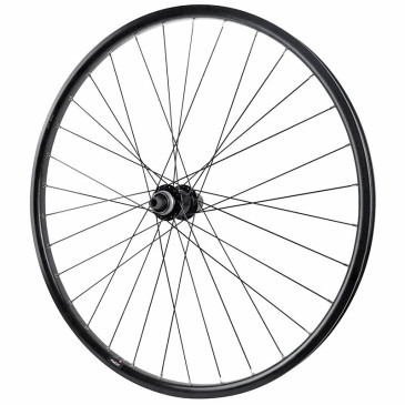 ROUE VTC / VAE DISQUE 700 x 35 DOUBLE PAROI ARRIERE CASSETTE 11/10/9V MOYEU SHIMANO TC 500 CENTERLOCK TUBELESS READY AXE TRAVERSANT 12/142 NOIR JANTE 23C 32 RAYONS -MAX LOAD 180kgs- 3660429077419