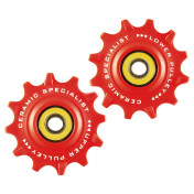 GALET DERAILLEUR VTT TRIPEAK 12-12 DENTS ROULEMENT G5 CERAMIQUE POUR SRAM X0/X1/X01/GX 11V. ROUGE (BLISTER DE 2) 4710243281550