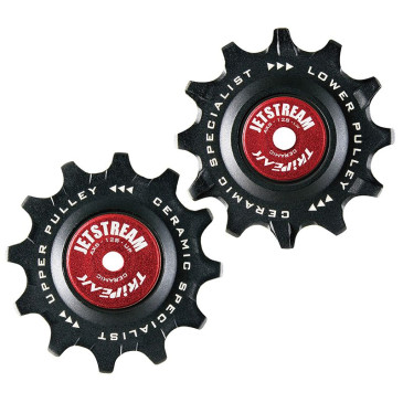GALET DERAILLEUR VTT TRIPEAK 12-14 DENTS ROULEMENT G5 CERAMIQUE POUR SRAM EAGLE/ EAGLE AXS 12/11V. NOIR (BLISTER DE 2) 4710243283639