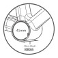 CUVETTE INTEGRE BOITIER VTT/ROUTE A EMBOITER/PRESSFIT TRIPEAK G5 CERAMIQUE BOITE 86-92 DIAM 41 POUR AXE 24mm (COMPATIBLE SHIMANO) 4710243280485