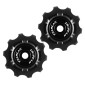 GALET DERAILLEUR ROUTE TRIPEAK 10-10 DENTS CERAMIQUE 11/10V. CAMPAGNOLO NOIR (BLISTER DE 2) 4710243283363