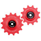 GALET DERAILLEUR ROUTE TRIPEAK 12-14 DENTS CERAMIQUE 11V. SHIMANO DURA-ACE R9100 / ULTEGRA R8000 /105 R7000 ROUGE (BLISTER DE 2) 4710243281499