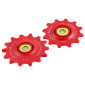 GALET DERAILLEUR ROUTE TRIPEAK 12-14 DENTS G5 CERAMIQUE 12V. SHIMANO DURA-ACE R9200 / ULTEGRA R8100 /105 R7100 ROUGE (BLISTER DE 2) 4710243286777
