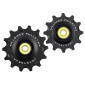 GALET DERAILLEUR TRIPEAK 12-14 DENTS ROULEMENT G5 CERAMIQUE POUR SHIMANO RD91xx/80xx/70xx 12V. NOIR (4 RONDELLES DURACE/4 RONDELLES ULTEGRA ,105) (BLISTER DE 2) 4710243286760