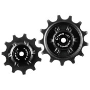 GALET DERAILLEUR TRIPEAK 11-13 DENTS ROULEMENT G5 CERAMIQUE POUR SHIMANO GRX/XT/RD-GRX810/815 11V. NOIR (4 RONDELLES DURACE/4 RONDELLES ULTEGRA ,105) (BLISTER DE 2) 4710243293454
