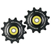 GALET DERAILLEUR VTT TRIPEAK 13-13 DENTS ROULEMENT G5 CERAMIQUE POUR SHIMANO GRX/XT/RD-GRX812/817 / M91xx 11V. NOIR (BLISTER DE 2) 4710243281543