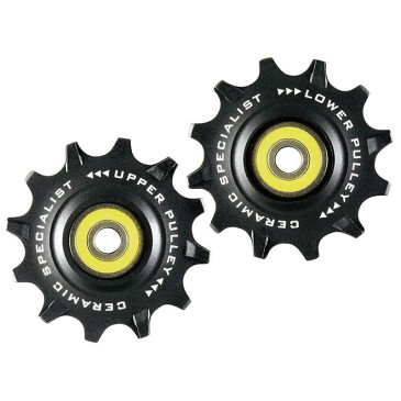 GALET DERAILLEUR VTT TRIPEAK 12-12 DENTS G5 CERAMIQUE 11V. SRAM X0 / X1 / X01 /GX NOIR (BLISTER DE 2) 4710243281543
