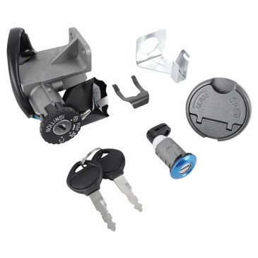 CONTACTEUR A CLE SCOOT ADAPTABLE KYMCO 50-125 AGILITY RS 2009>2017 ROUE 12 POUCES 2008>2014 (CYLINDRE LONG 5 FILS) (OEM: 35010-LGB5-E10) (COMPLET) -P2R- 3700948239452