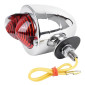FEU/ECLAIRAGE ADDITIONNEL GLIDE CYCLO/MOTO DECORATIF CHROME AVEC CASQUETTE (ECLAIRAGE ROUGE) -SELECTION P2R- 3700948308905