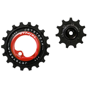 GALET DERAILLEUR AOPW TRIPEAK 11-18 DENTS CERAMIQUE 11V. SHIMANO GRX RX812 / 817 ROUGE (JEU DE 2)(GARANTIE 4 ans) 4710243289075