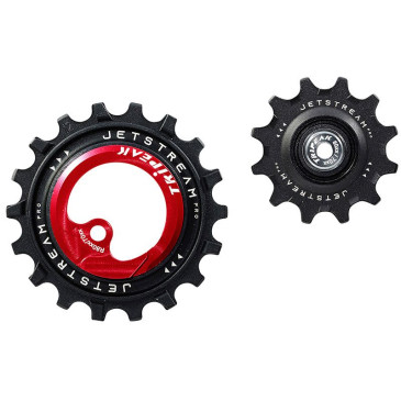 GALET DERAILLEUR TRIPEAK 11-18 DENTS CERAMIC POUR DERAILLEUR 11V. ROUGE COMPATIBLE SHIMANO RD-80xx / 70xx (JEU DE 2) 4710243288825
