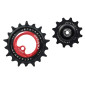 GALET DERAILLEUR AOPW TRIPEAK 12-18 DENTS CERAMIQUE 12x2V. SHIMANO ULTEGRA R8100 / 105 R7100 ROUGE (JEU DE 2) (GARANTIE 4 ans) 4710243288801