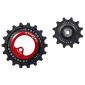 GALET DERAILLEUR TRIPEAK 12-18 DENTS ROULEMENT CERAMIC POUR DERAILLEUR 11V. ROUGE COMPATIBLE SRAM AXS FORCE/RIVAL (JEU DE 2) 4710243288788