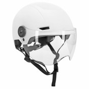 CASQUE VELO ADULTE URBAIN TRENDY BLANC AVEC VISIERE ET MOLETTE DE REGLAGE TAILLE 55-58 (VENDU A L'UNITE) 3700256070822