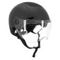 CASQUE VELO ADULTE URBAIN TRENDY NOIR AVEC VISIERE ET MOLETTE DE REGLAGE TAILLE 55-58 (VENDU A L'UNITE) 3700256070839