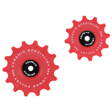 GALET DERAILLEUR VTT TRIPEAK 12-14 DENTS G5 CERAMIQUE 12/11V. SRAM EAGLE / EAGLE AXS ROUGE (BLISTER DE 2) 4710243281598