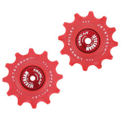 GALET DERAILLEUR ROUTE TRIPEAK 12-12 DENTS ROULEMENT G5 CERAMIQUE POUR SRAM ETAP AXS 12V. ROUGE (BLISTER DE 2) 4710243283646