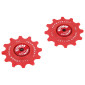 GALET DERAILLEUR ROUTE TRIPEAK 12-12 DENTS ROULEMENT G5 CERAMIQUE POUR SRAM ETAP AXS 12V. ROUGE (BLISTER DE 2) 4710243283646