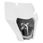PLAQUE PHARE/TETE DE FOURCHE MOTO UNIVERSEL TYPE KTM 2.0 BLANC (HOMOLOGUE CE) (LED) -P2R- 3700948301937
