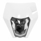 PLAQUE PHARE/TETE DE FOURCHE MOTO UNIVERSEL TYPE KTM 2.0 BLANC (HOMOLOGUE CE) (LED) -P2R- 3700948301937