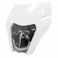 PLAQUE PHARE/TETE DE FOURCHE MOTO UNIVERSEL TYPE KTM 2.0 BLANC (HOMOLOGUE CE) (LED) -P2R- 3700948301937