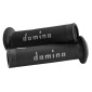 REVETEMENT POIGNEE DOMINO MOTO ON ROAD A010 NOIR/GRIS OPEN END 120-125mm (PAIRE) 8033900032255
