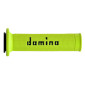 REVETEMENT POIGNEE DOMINO MOTO ON ROAD A010 JAUNE FLUO/NOIR OPEN END 120-125mm (PAIRE) 8033900036062