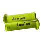 REVETEMENT POIGNEE DOMINO MOTO ON ROAD A010 JAUNE FLUO/NOIR OPEN END 120-125mm (PAIRE) 8033900036062