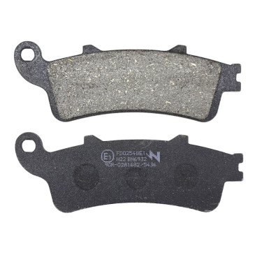 PLAQUETTE DE FREIN NEWFREN POUR HONDA 250 FORZA 2000>2004 AV, 400 FJS SILVER WING 2006>2008 AV, 800 VFR 2006>2013 AR / KAWASAKI 650 EN VULCAN S 2015>2021 AV (FD0254BE) (ELITE ORGANIQUE) 8025832414711