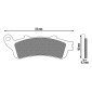 PLAQUETTE DE FREIN NEWFREN POUR HONDA 250 FORZA 2000>2004 AV, 400 FJS SILVER WING 2006>2008 AV, 800 VFR 2006>2013 AR / KAWASAKI 650 EN VULCAN S 2015>2021 AV (FD0254BE) (ELITE ORGANIQUE) 8025832414711