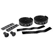 RUBAN DE GUIDON / CINTRE NEWTON EBON NOIR MOTIFS REFLECHISSANTS AVEC BOUCHONS (CONFORTABLE EPAISSEUR 3mm) 3700948302781