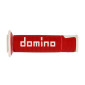 GRIP - DOMINO ORIGINAL- ON ROAD A450 RED/WHITE OPEN END (PAIR). 8033900016583