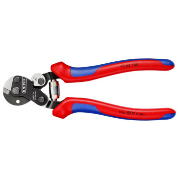 PINCE COUPE CABLE PRO KNIPEX ROBUSTE 160mm CHROME POUR CABLE DIAM 2,5 à 7mm AVEC POIGNEE ERGONOMIQUE (95 62 160) -MADE IN GERMANY- 4003773082354